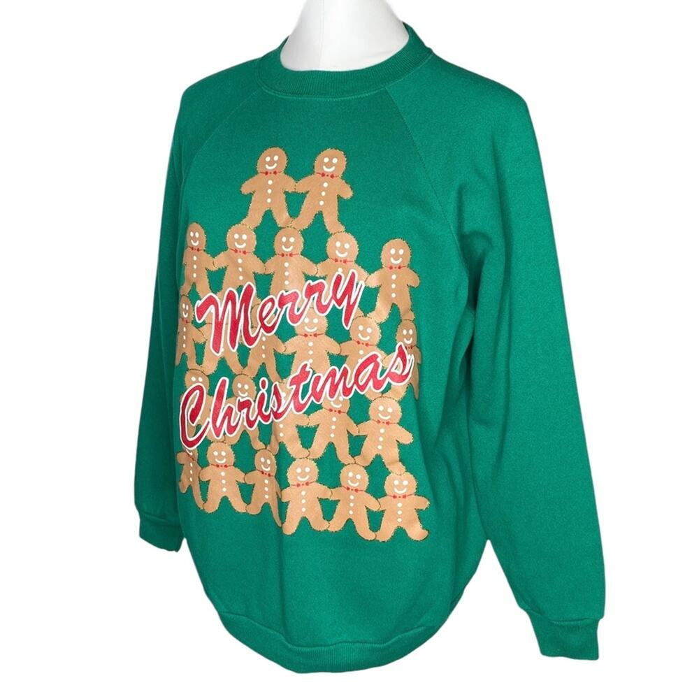 Gingerbread Man Christmas Theme Sweatshirt size XL - Picture 5 of 8